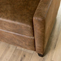 Brown Wyatt Faux Leather Recliner