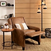 Brown Wyatt Faux Leather Recliner