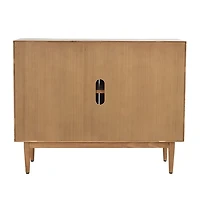 Reclaimed Pine and Woven Cane Cabinet