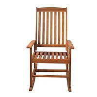 Warm Brown Acacia Wood Rocking Chair