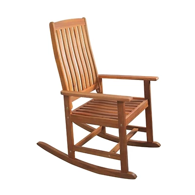 Warm Brown Acacia Wood Rocking Chair