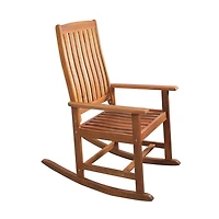 Warm Brown Acacia Wood Rocking Chair