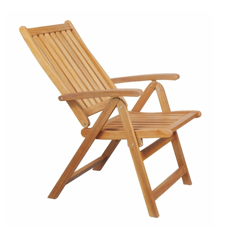 Warm Acacia Outdoor Folding Chairs, Set of 2