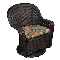 Brown Wicker Botanical Glider 3-pc. Bistro Set