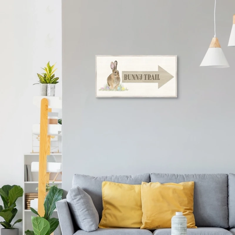 Bunny Trail Arrow Easter Canvas Wall Art