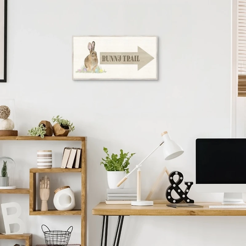 Bunny Trail Arrow Easter Canvas Wall Art