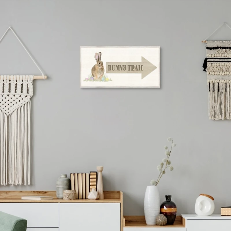 Bunny Trail Arrow Easter Canvas Wall Art