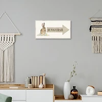 Bunny Trail Arrow Easter Canvas Wall Art