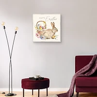 Eggs In Spring Basket Easter Canvas Wall Art