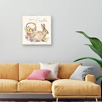 Eggs In Spring Basket Easter Canvas Wall Art