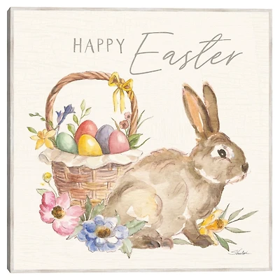 Eggs In Spring Basket Easter Canvas Wall Art