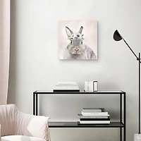 Bunny Flower Crown Easter Canvas Wall Art