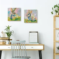 Rainbow Bunny 2-pc. Easter Canvas Wall Art Set