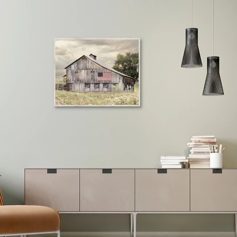 Rustic Barn Canvas Wall Plaque