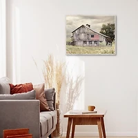 Rustic Barn Canvas Wall Plaque