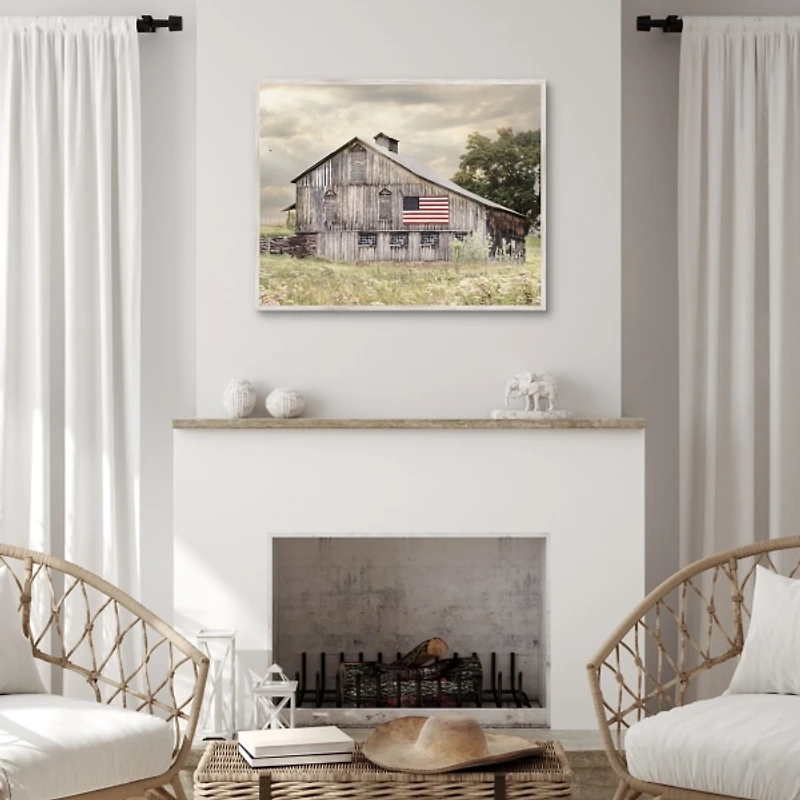 Rustic Barn Canvas Wall Plaque