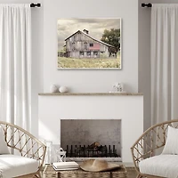 Rustic Barn Canvas Wall Plaque