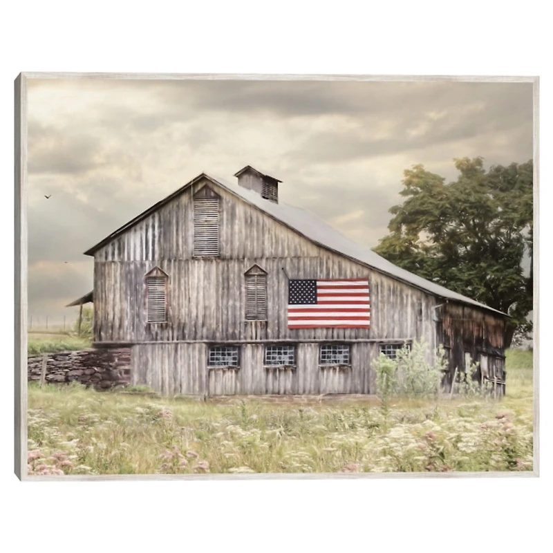 Rustic Barn Canvas Wall Plaque