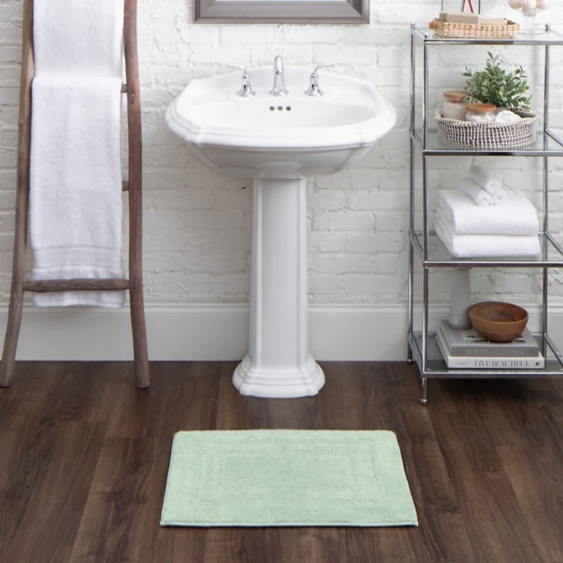 Seaglass Reversible Cotton Bath Mat, 45 in.