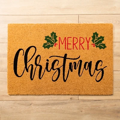 Merry Christmas Coir Doormat