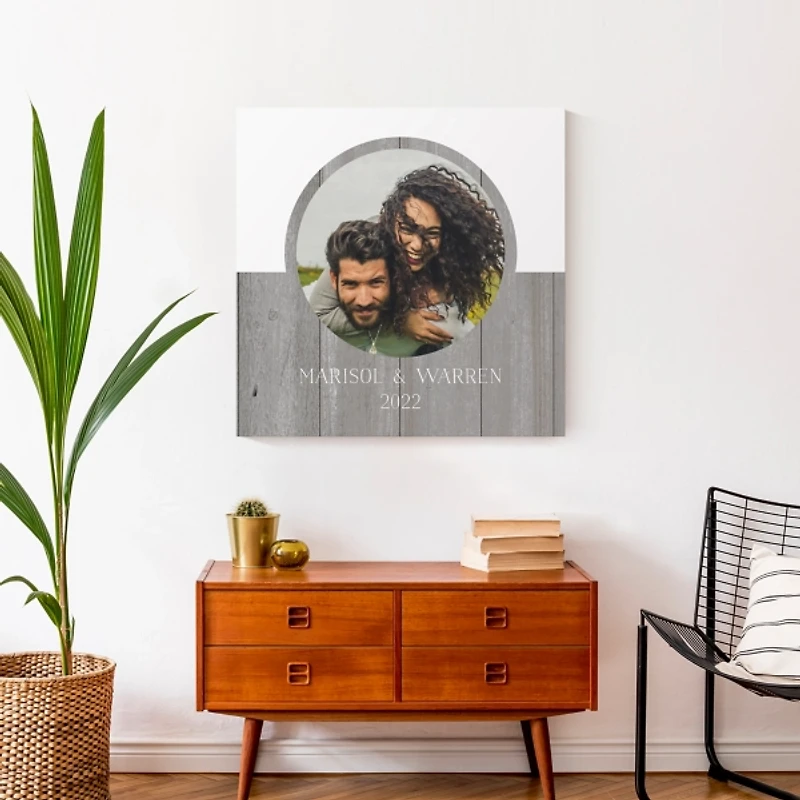 Personalized Two Tone Charcoal Plank Wall Plaque