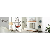 Resting Rowboat Framed Canvas Art Print