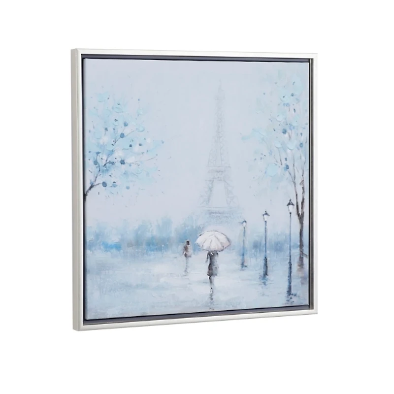 Rainy Paris Blues Transitional Framed Wall Art