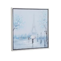 Rainy Paris Blues Transitional Framed Wall Art