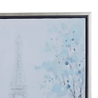 Rainy Paris Blues Transitional Framed Wall Art
