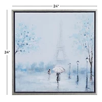 Rainy Paris Blues Transitional Framed Wall Art