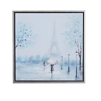 Rainy Paris Blues Transitional Framed Wall Art