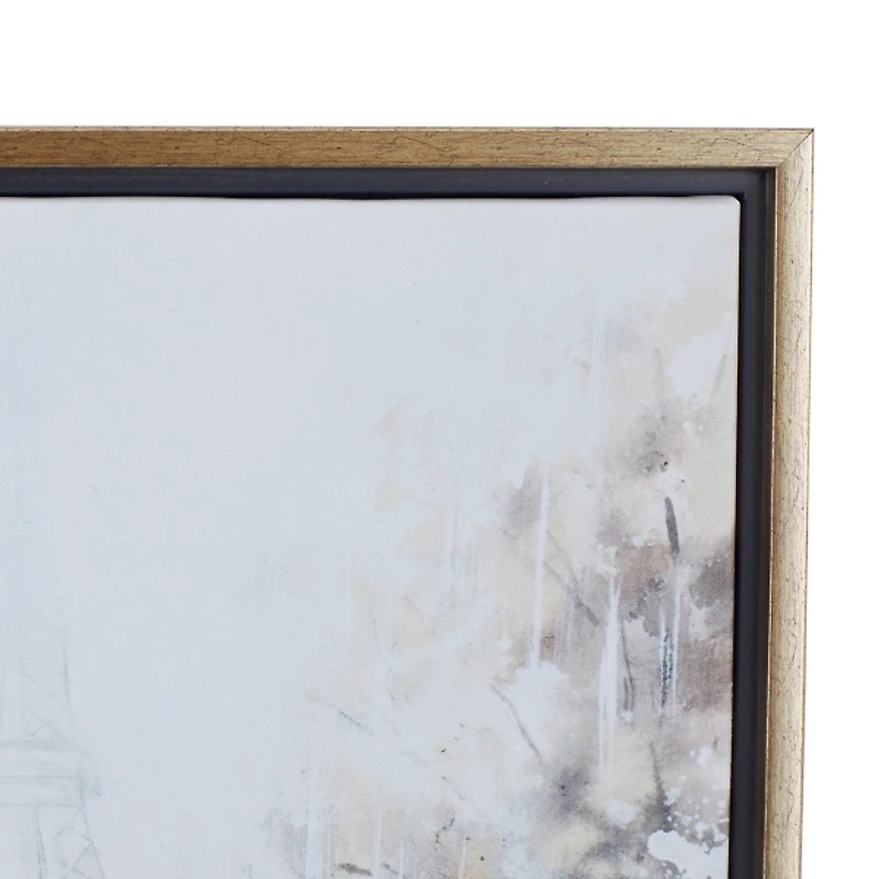 Romantic Rainy Paris Transitional Framed Wall Art