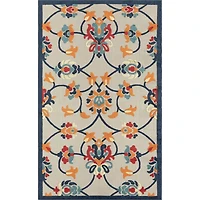 Lyla Multi Floral Damask Indoor/Outdoor Rug, 5x8