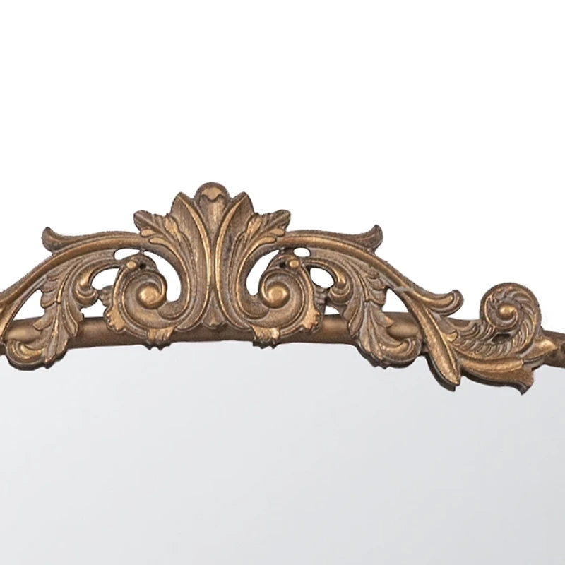 Antique Gold Studded Floral Scroll Mirror