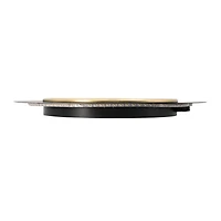 Drew II Black and Gold Round LED Mirror