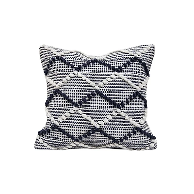 Navy Waves Outdoor Pillow