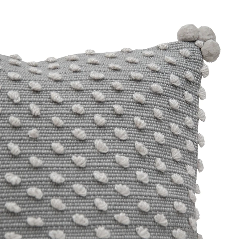 Gray Woven Knots Outdoor Pillow
