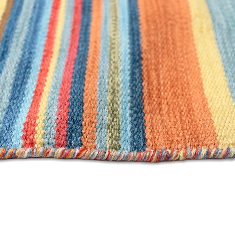 Multi Dhurri Stripe Indoor/Outdoor Area Rug, 5x7