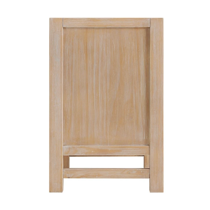 Natural Wood Grain Open Storage Nightstand