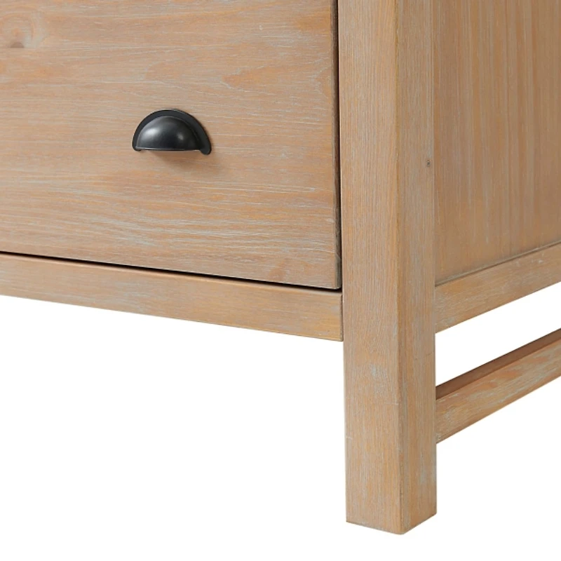 Natural Wood Grain 6-Drawer Dresser