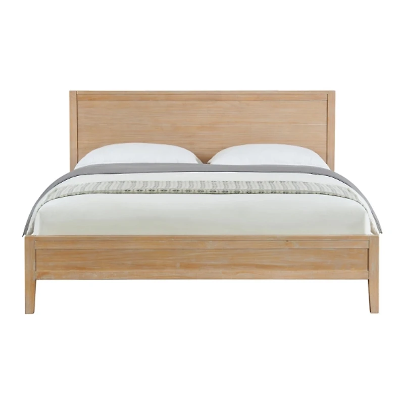 Natural Wood Grain Panel King Bed