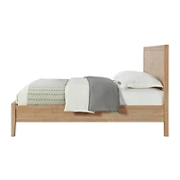 Natural Wood Grain Panel King Bed