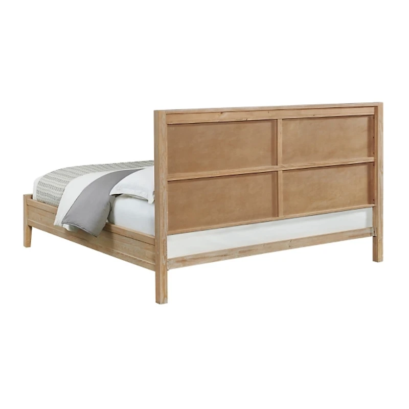 Natural Wood Grain Panel King Bed