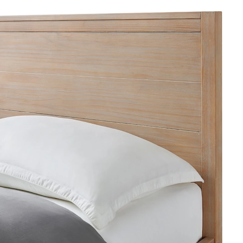 Natural Wood Grain Panel King Bed