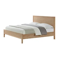 Natural Wood Grain Panel King Bed