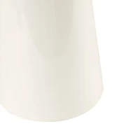 White Ceramic and Wood Cone Table Lamp