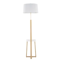 Golden Triangle Marble Shelf Floor Lamp