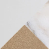 Golden Triangle Marble Shelf Floor Lamp