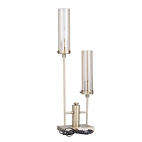 Gold Metal Double Stem Table Lamp