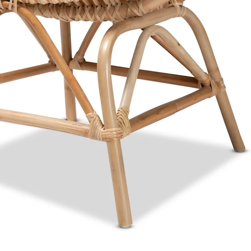 Open Woven Rattan Accent Chair